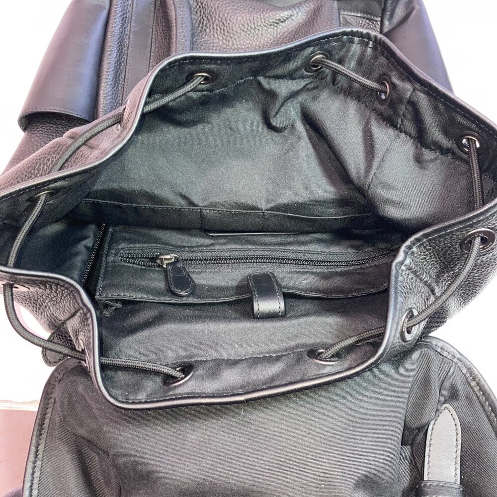 Coach Black Leather Men's Backpack - Picture 12 of 15